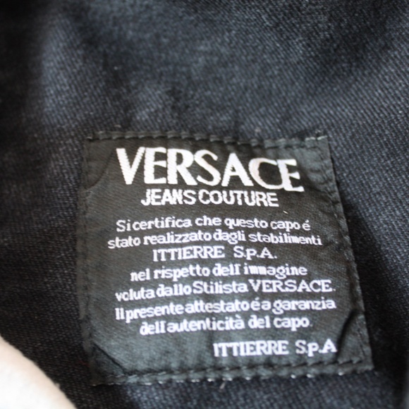 Vintage Versace Jeans Couture Black Denim Pants – High Waisted Designer Jeans, 9 - Picture 3 of 7